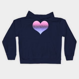 Ombré omnisexual colours and white swirls doodles heart Kids Hoodie